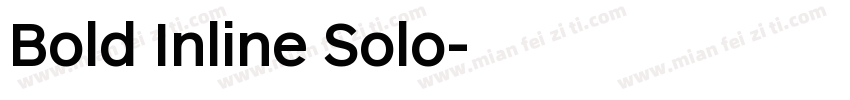 Bold Inline Solo字体转换
